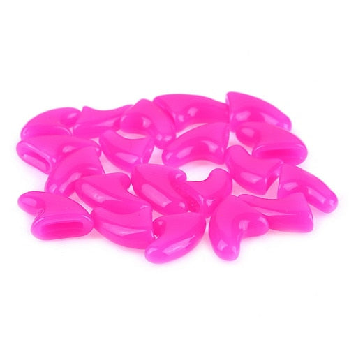 100 pcs - Cats Kitten Paws Grooming Nail Claw Cap+5 Adhesive Glue+5 Applicator Soft Rubber Pet Nail Cover/Paws Caps Pet Supplies