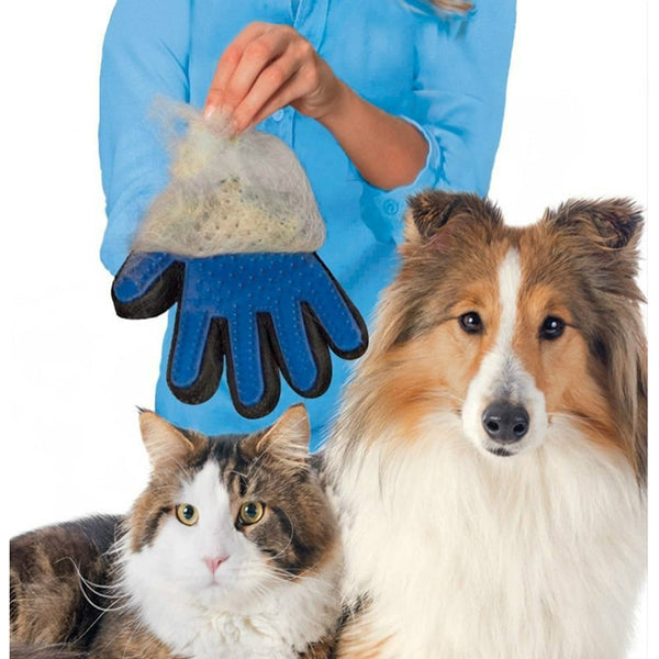 Cat Grooming Gloves Dog Hair Remover Gentle Deshedding Brush Comb Tool Pet Massage Mitt with Enhanced Long/Short Fur