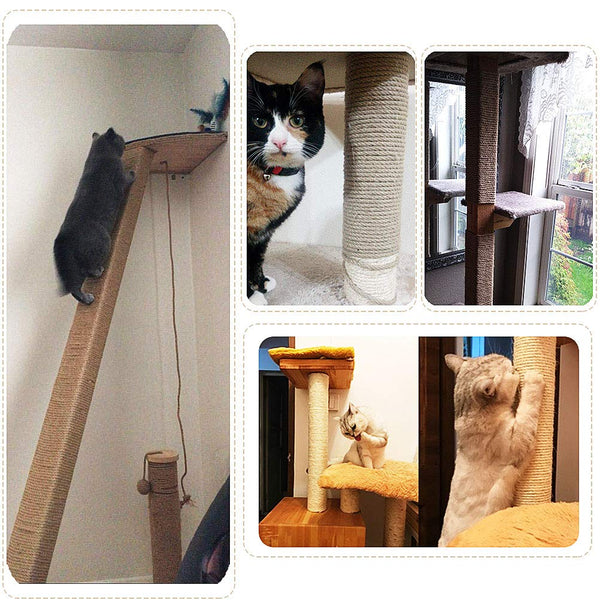 Replacement Cat Scratching Post Sisal Rope for Cat Tree and Tower  DIY desk foot stool chair legs binding rope material