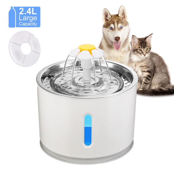 Automatic Cat Fountain Pet Drinking Water Dispenser Electric LED Dog Pet Drinking Fountain Drinking Bowl Cat Feeder Drink Filter