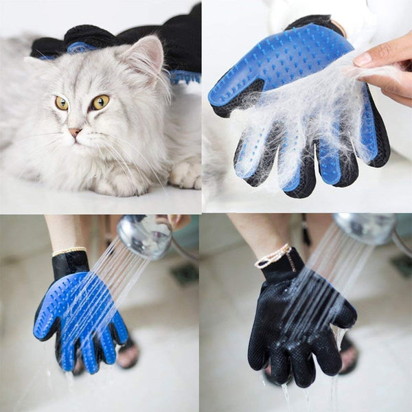 Anpro 1PC Cat Hair Remove Gloves Pet Dog Cleaning Deshedding Effective Massage Dog Cat Grooming Glove Left Right Hand Dog combs