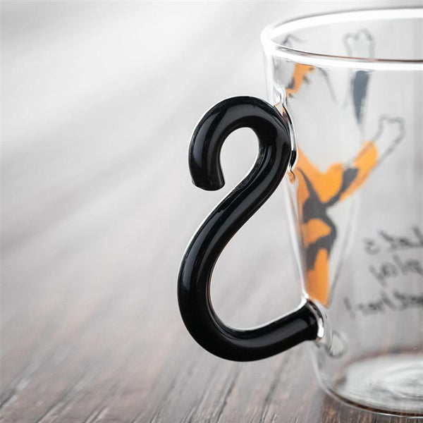 8.5oz Cat Printed Coffee Mug Cute Water Juice Milk Cup For Breakfast Drinkware Animals Kittens Tea Coffee Cup For Home
