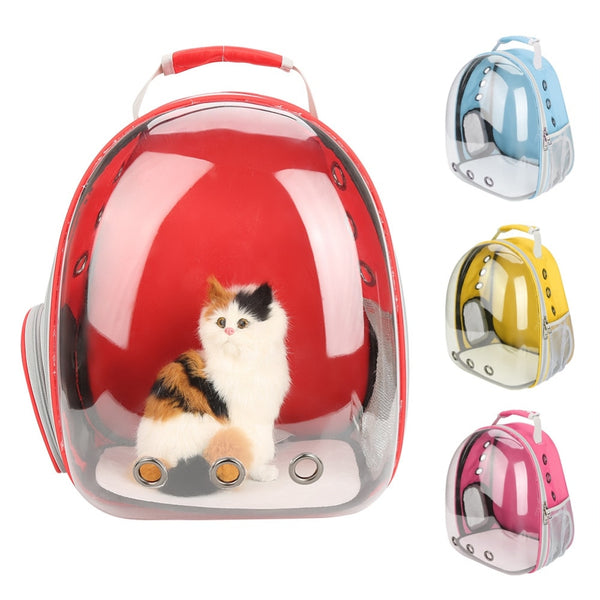 Beautiful Breathable Portable Pet Carrier Bag Outdoor Travel puppy cat bag Transparent Space Pet Backpack Capsule