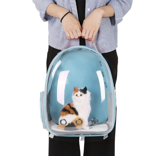 Beautiful Breathable Portable Pet Carrier Bag Outdoor Travel puppy cat bag Transparent Space Pet Backpack Capsule
