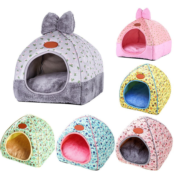 Multifunction Warm Cat House Cave Home Pet Bed Dog House Soft Puppy Dog Cushion Cat Bed House Cat Mat Sofa kedi evi cuccia gatto