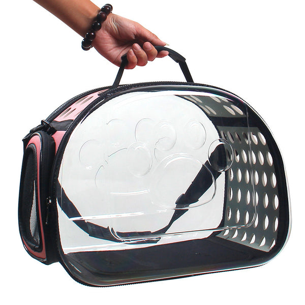 Transparent Cat Dog Carrier Bag Space Capsule Foldable Breathable Pet Travel Bag Outdoor Backpack Puppy Travel Carrying Handbag