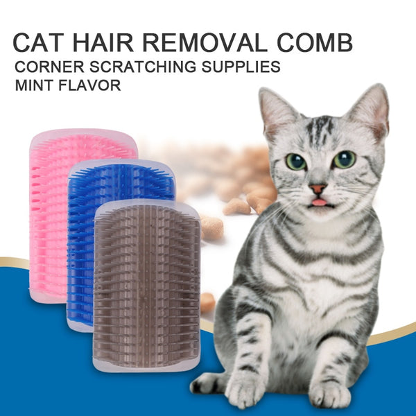 Corner Pet Brush Comb Play Cat Dog Plastic Scratch Bristles Arch Massager Self Grooming Cat Dog Scratcher