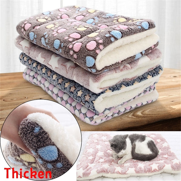 Soft Flannel Pet Mat Dog Bed Thicken Warm Cat Dog Blanket Puppy Sleeping Cover Towel Cushion for small Medium Large Dogs