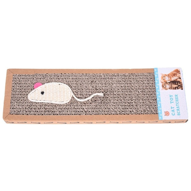 Pad Corrugated Paper Cat Scratcher Cat Kitten Scratch Board Soft Bed Mat Claws Care Pet Toys Scratching Post Toys Rat/Fish Type