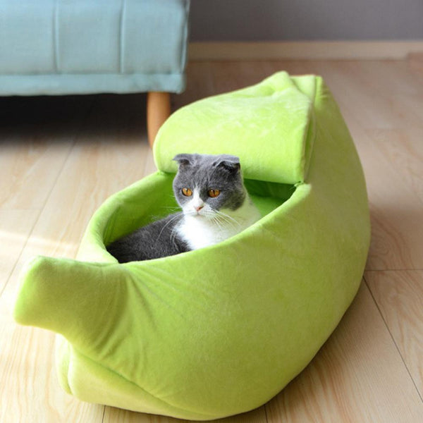 Cat Beds Banana Peel Cat House Cute Looking Banana Cat Bed & Kittens Soft Padding While Pet Nest Warm House
