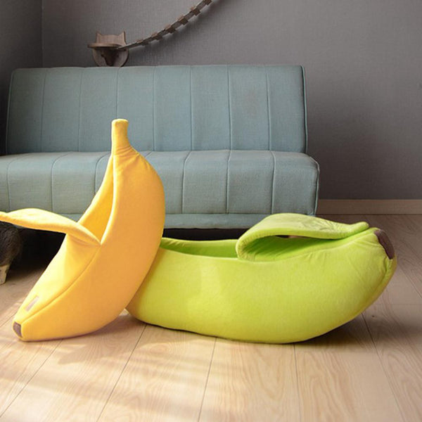 Cat Beds Banana Peel Cat House Cute Looking Banana Cat Bed & Kittens Soft Padding While Pet Nest Warm House