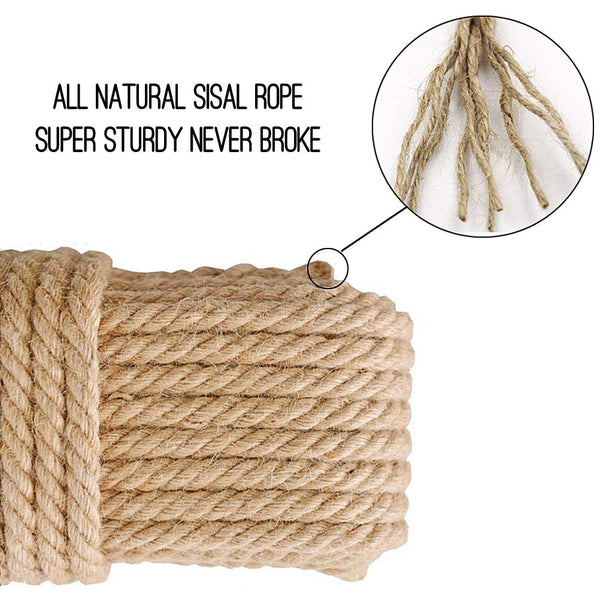 Replacement Cat Scratching Post Sisal Rope for Cat Tree and Tower  DIY desk foot stool chair legs binding rope material